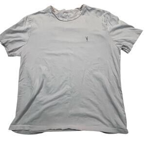 AllSaints Mens M Pink Short Sleeve Crewneck Tee Shirt Minimalist Casual Top